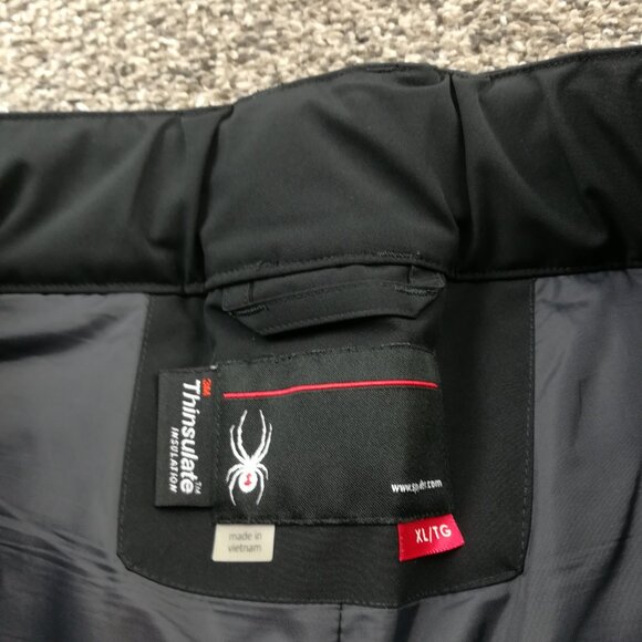 Spyder Pants Troublemaker Thinsulate Insulated Ski Snow Black Mens XL *Flaw - Picture 4 of 9